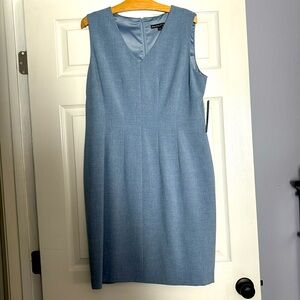 Preston & York Professional V-Neck Blue dress. NWT. Size 16.